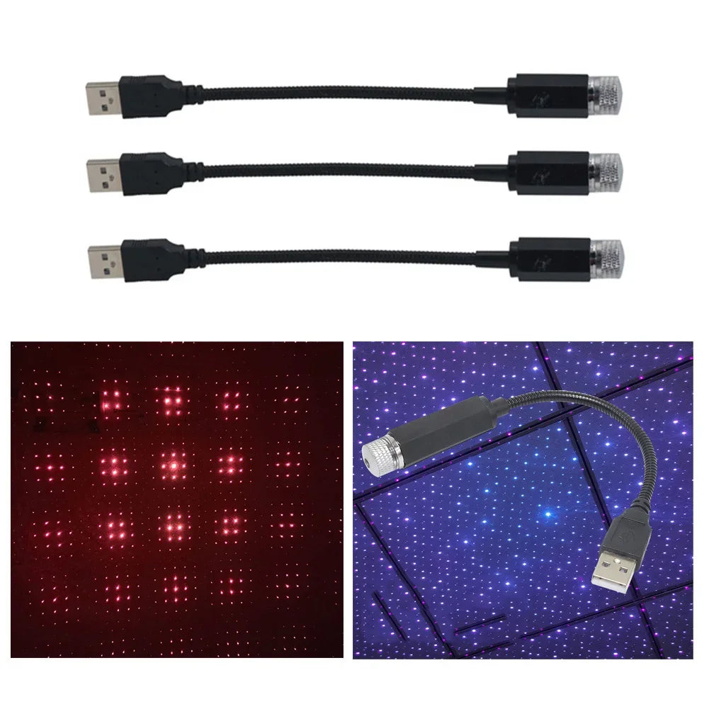 USB Ambient Laser Lights For Car Interior