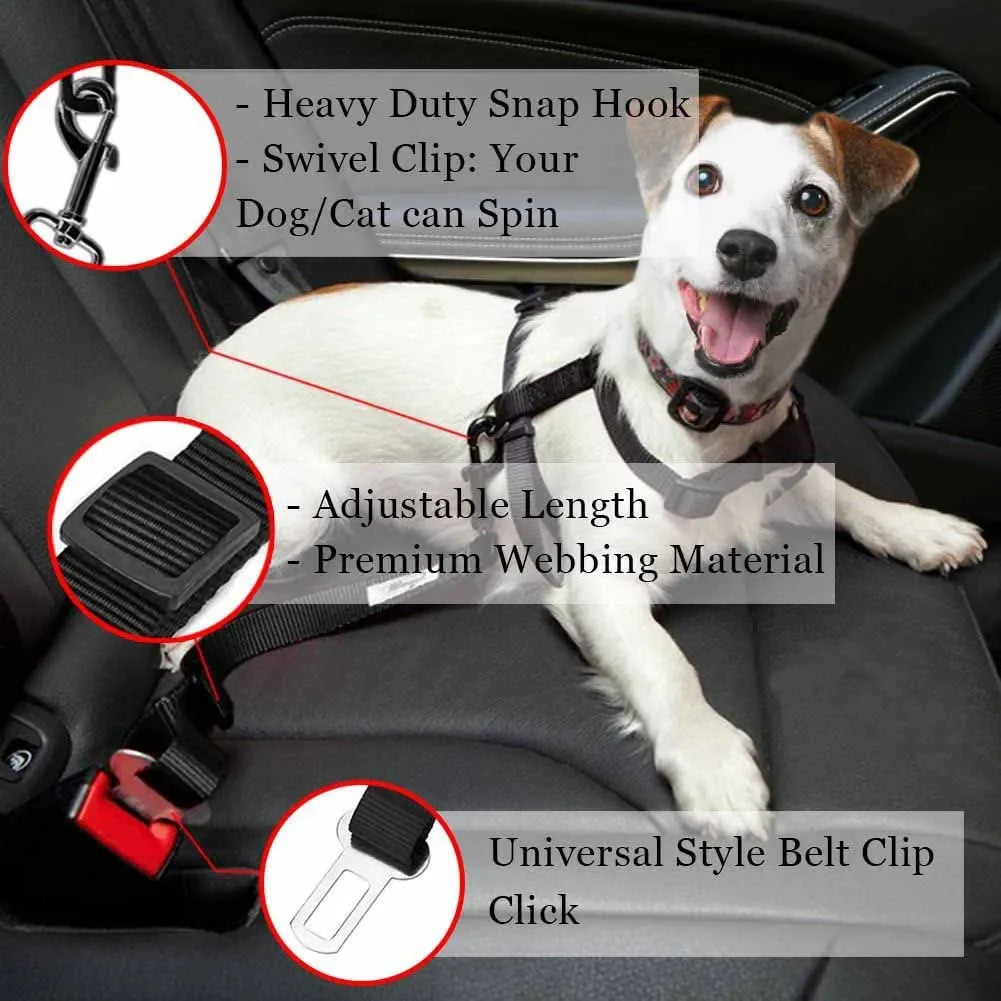 Car Seat Belt Dog Accessories Adjustable Leash Small